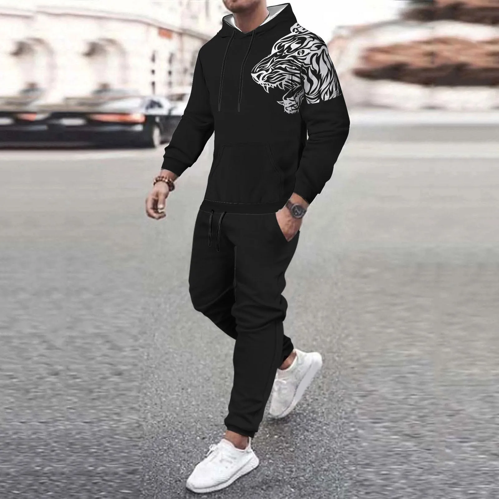 2023 New Men's Fashion Hoodie Sportswear Men's Sets Hoodies+Pants Autumn and Winter Sport Suits Casual Tracksuit