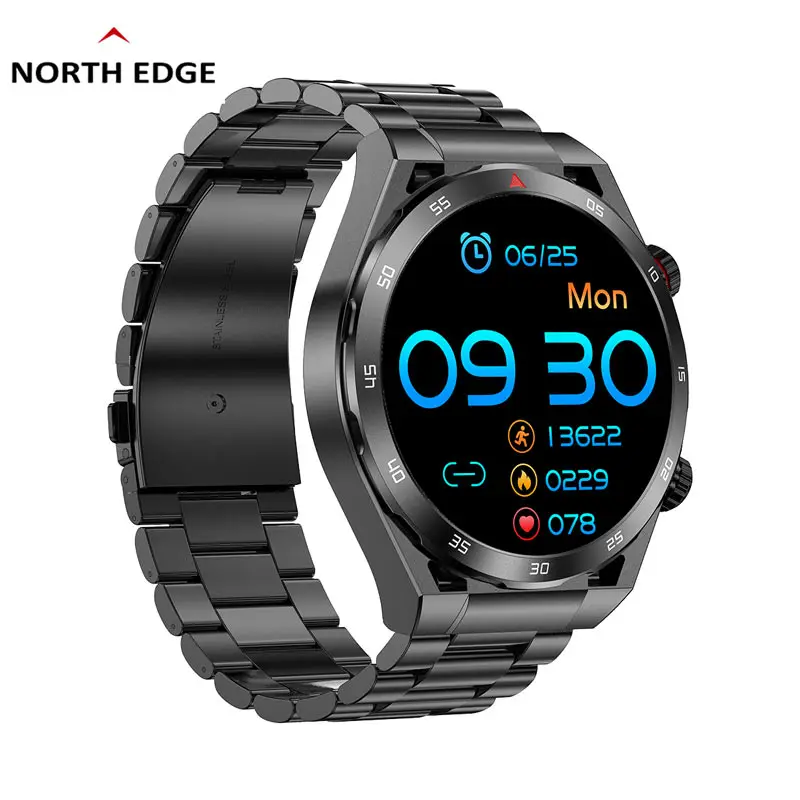 

Смарт-часы NORTH EDGE мужские, 1,39 дюйма, IPS 360*360, Bluetooth