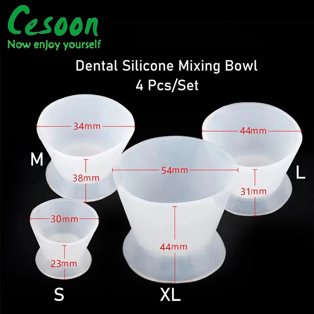 Стоматологическая Силиконовая Чашка Для Смешивания 4 Шт.