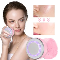 electric facial cleansing brush ultrasonic cleaning brush silicone face massager beauty machine blackhead remover deep clean