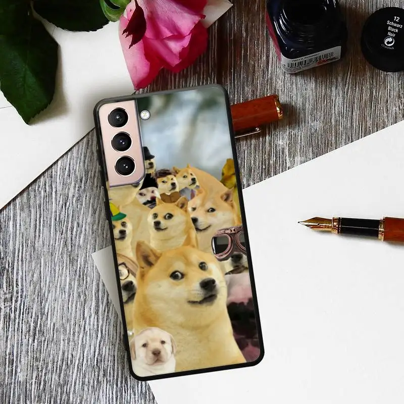 Cheems Doge чехол для телефона Samsung S22 S21 S20 pro plus S10 S9 S8 Note 20 10 9 Ультра чехол-бампер |