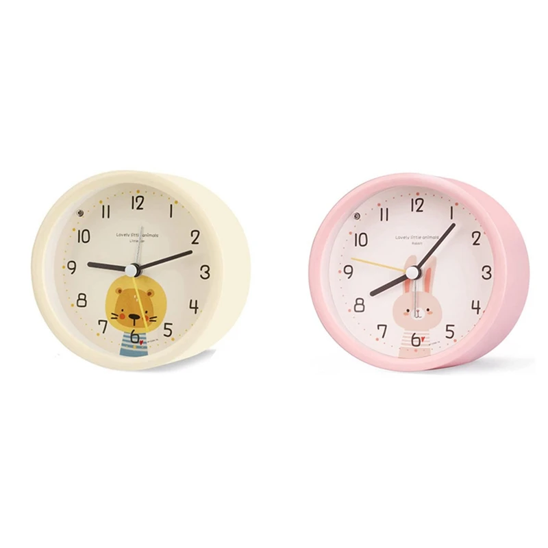 

Alarm Clock Children Without Ticking,Silent Student Alarm Clock,Kid's Alarm Clock With Light,Travel Alarm Clock