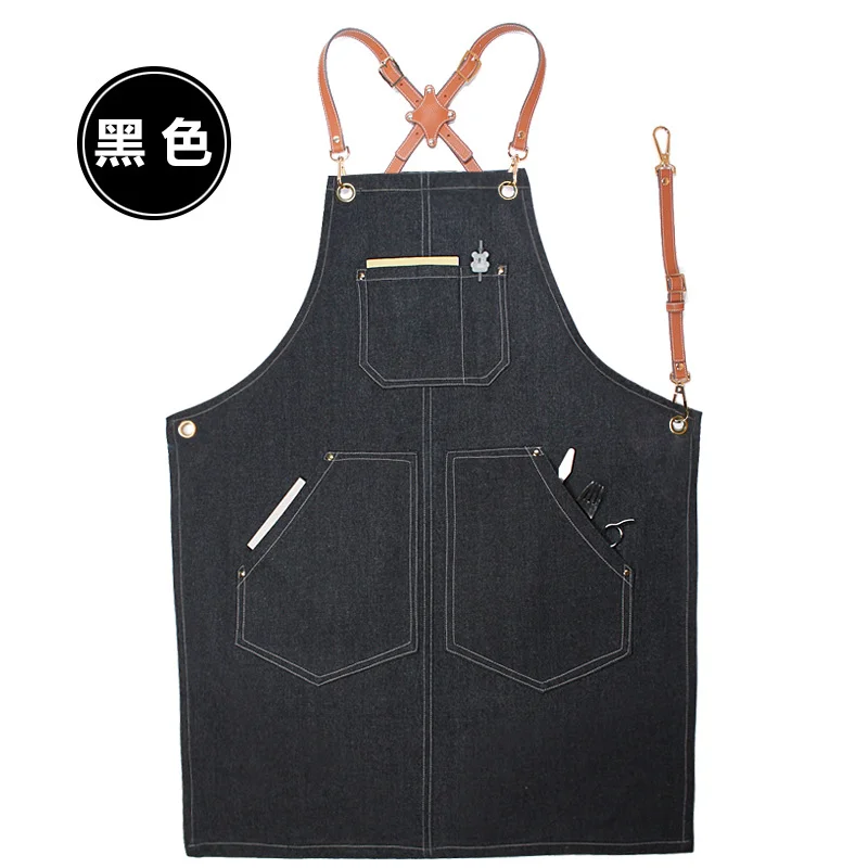 Новинка искусственный джинсовый Рабочий Фартук бариста Парикмахерская рабочая