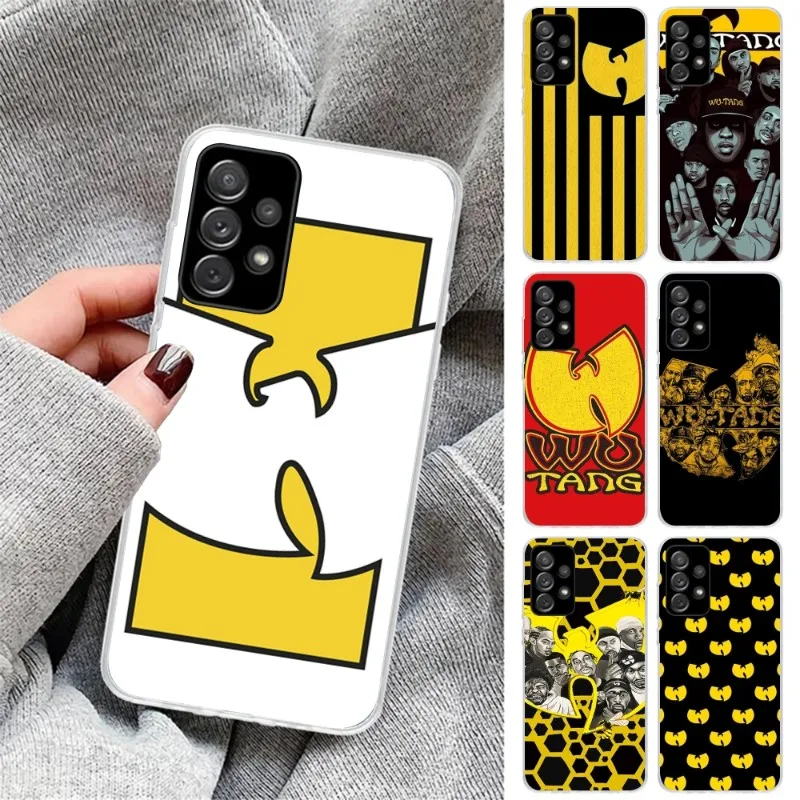 Чехол Rapper W-wWu TangG-g для телефона Samsung Galaxy S23 S22 S21 Plus Ultra A12 A32 A53, прозрачный чехол для телефона