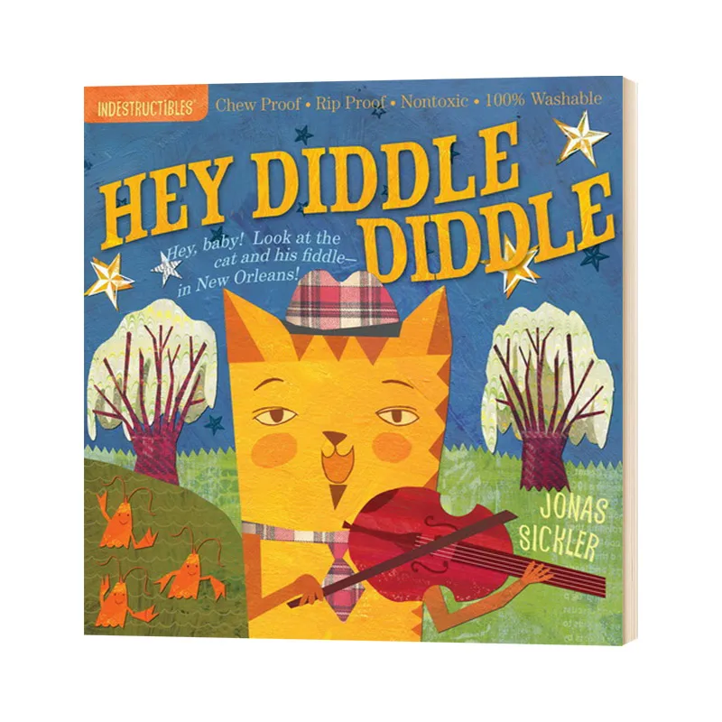

Неразрушаемые подгузники Hey Diddle, детские книги для детей в возрасте 1, 2, 3 лет, английские книги 9780761158622