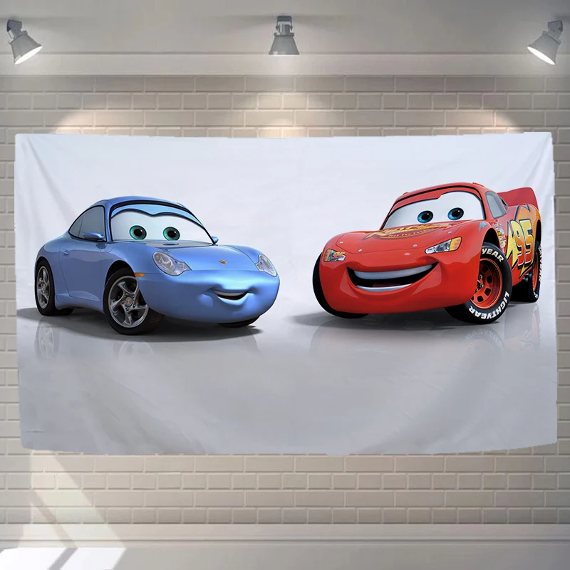 Автомобили мультфильм молния McQueen фоновый гобелен гостиная украшение фон