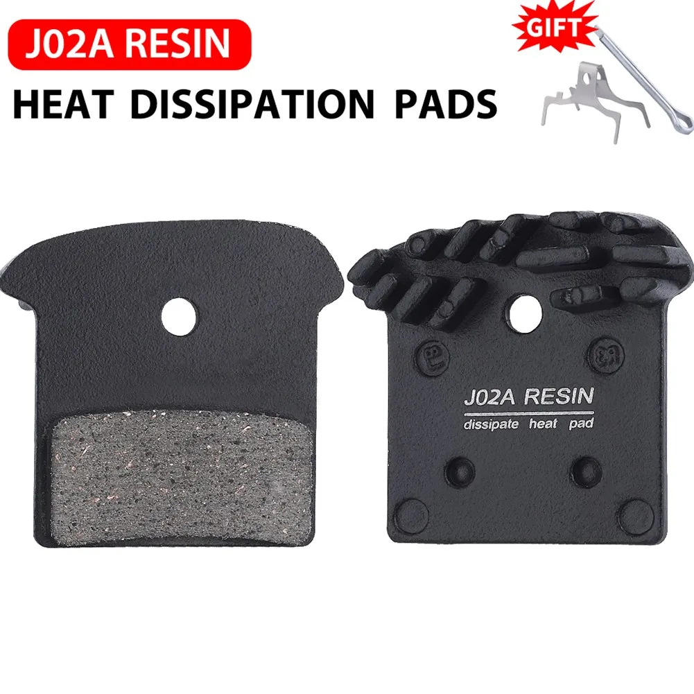 

1 Pair MTB J02A Resin Cooling Fin Ice Tech Disc Brake Pads SLX Deore XT XTR M8000 Suitable for BR-M9000 BR-M9020 BR-M987