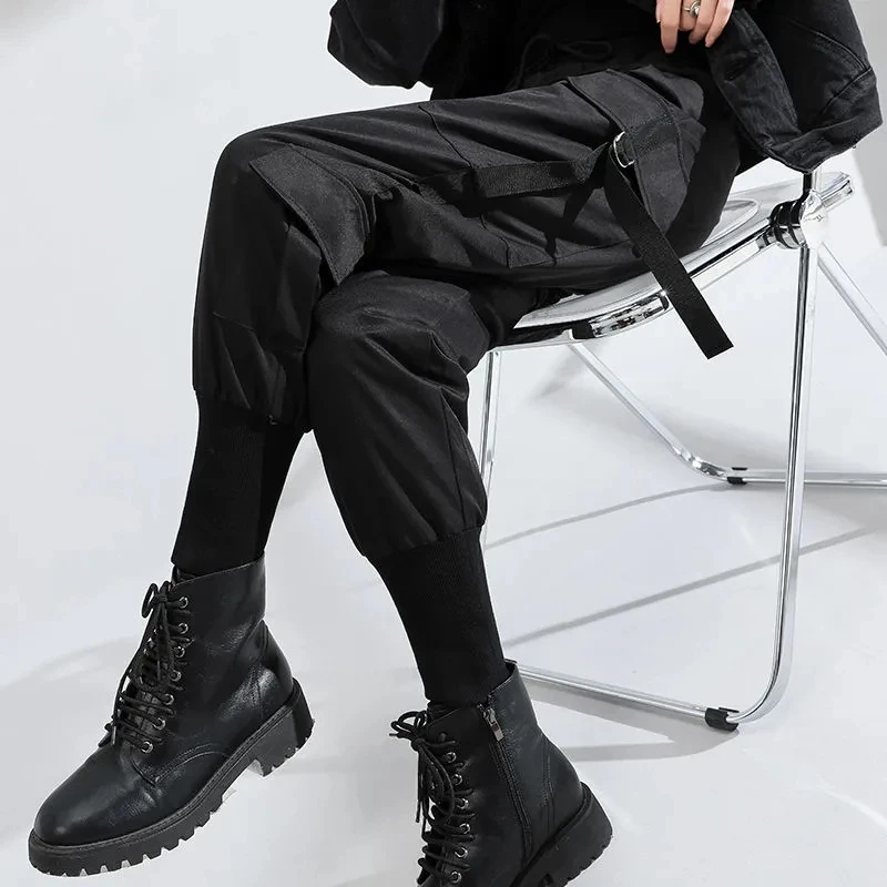 

Пуховые брюки-карго женские, черные утепленные штаны с карманами, хлопковые Стрейчевые брюки с завышенной талией, 2023
