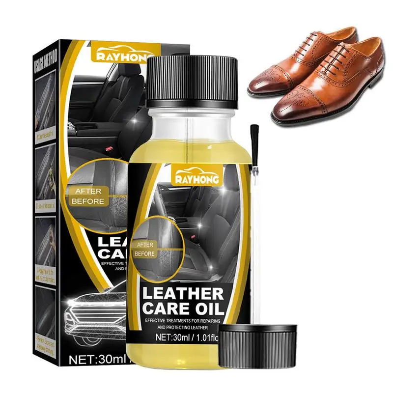 

Leather Oil For Car Seats 30ML Leather Conditioner Restore And Protect Leather Boots Jackets Purses As Well As Car Leather