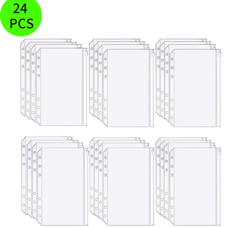 

Прозрачные конверты с молнией 24 шт.