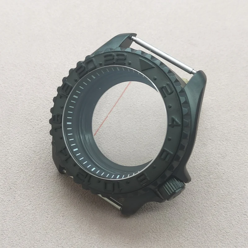 Черный корпус для часов SKX007 двухэтажное сапфировое стекло подходит MH34 NH35 NH36 4R 7S26