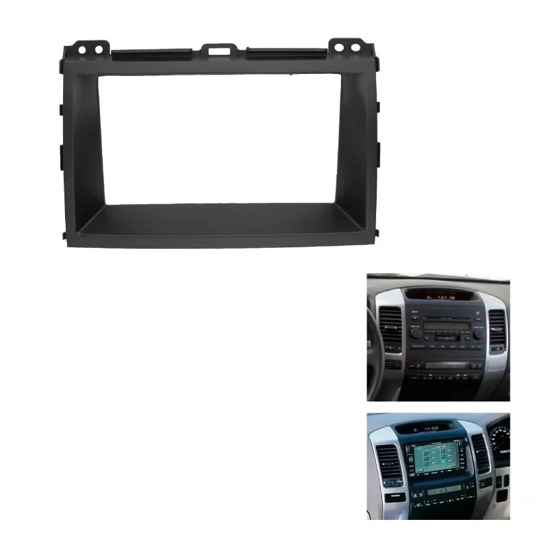 Фото Панель-рамка для установки 2-DIN Android автомагнитолы в Toyota Prado 120 и Lexus GX470 2002-2009 годов №1