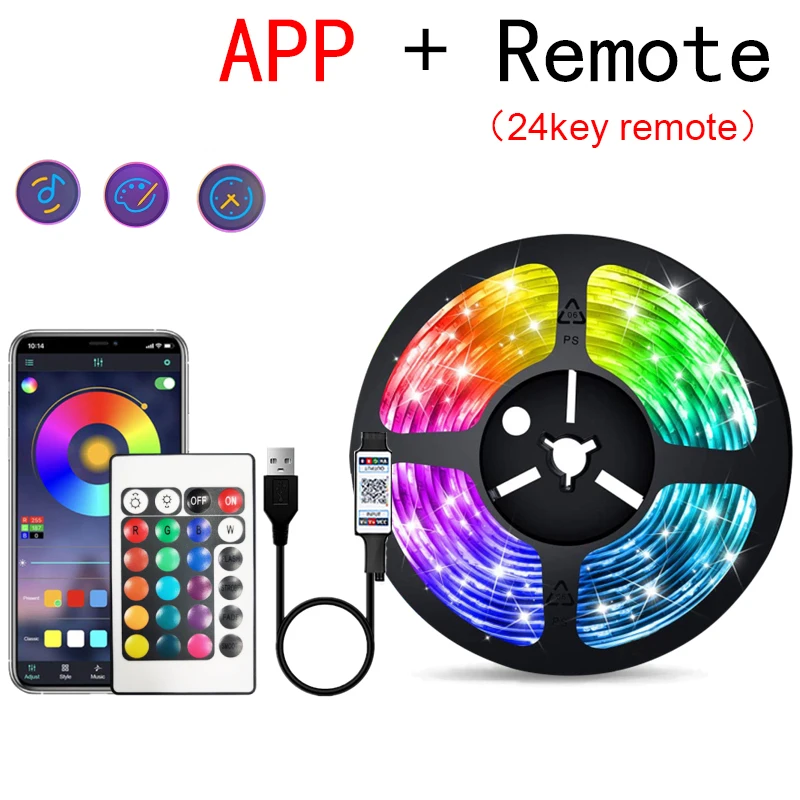 

Светодиодная лента RGB5050 Luces 1м USB