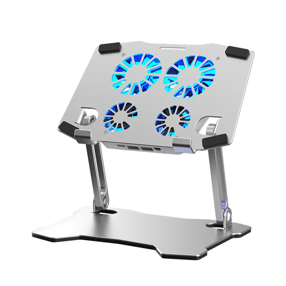 

Foldable Laptop Tablet Stand With Cooling Fan Heat Dissipation Aluminum For Desktop MacBook Air Pro Stand Notebook Holder Cooler