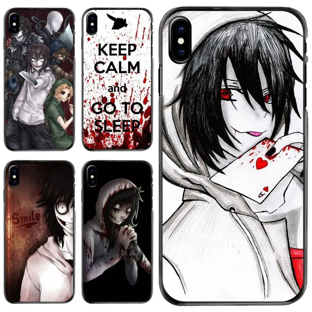 

Hard Phone Skin Case Jeff the killer Horror Animation For Apple iPhone 11 12 13 14 Pro MAX Mini 5 5S SE 6 6S 7 8 Plus 10 X XR XS