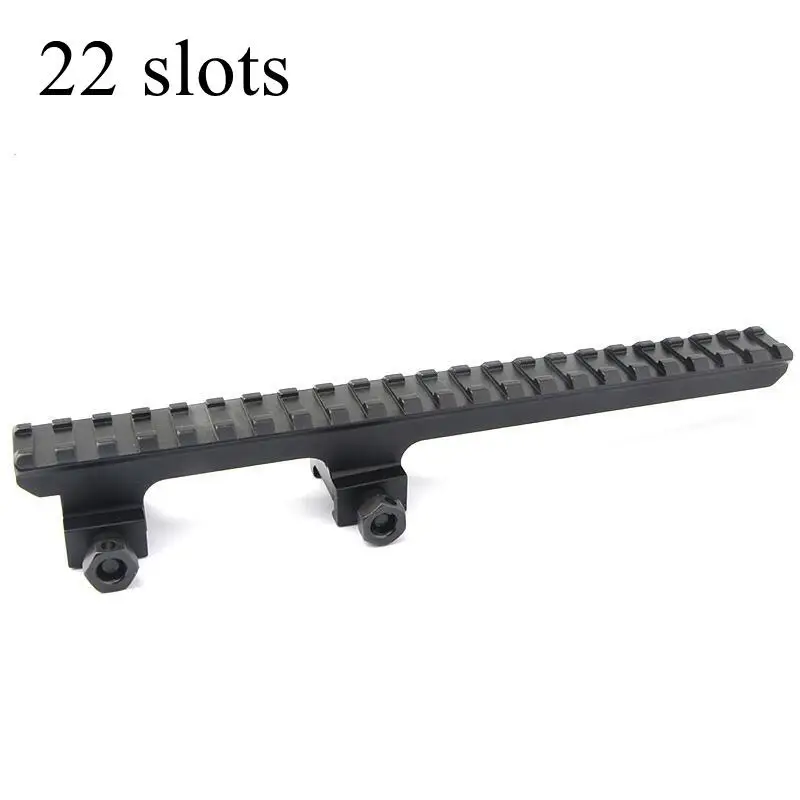 

Picatinny Riser Mount Holder Profile 1 Inch 22 Slots 225mm Length See Through .223 for Hunting Flashlight Sights Riflescope
