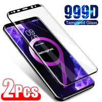2pcs full cover glass for samsung s9 s8 plus s21 ultra s20 s10 s10e screen protector for samsung note 20 ultra 10 plus 9 8 glass