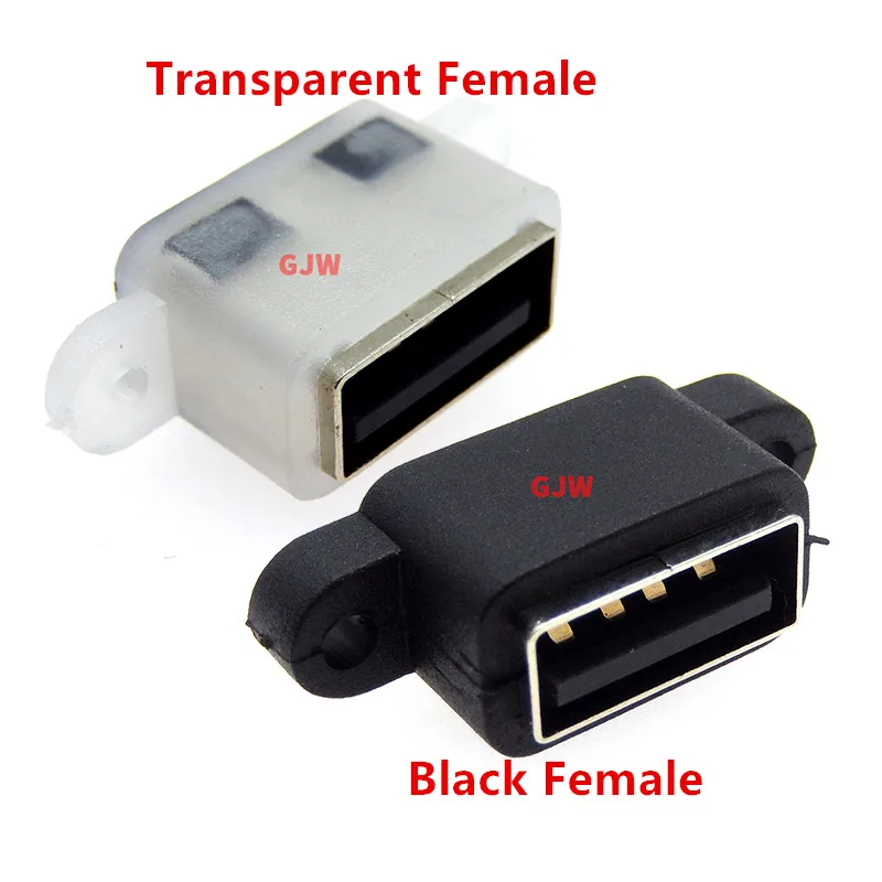 Купи 5pcs Waterproof USB 2.0 Charging Data Jack 4Pin USB Built-in Interface Port Connector Plug Jack Socket PCB Dock Female за 129 рублей в магазине AliExpress