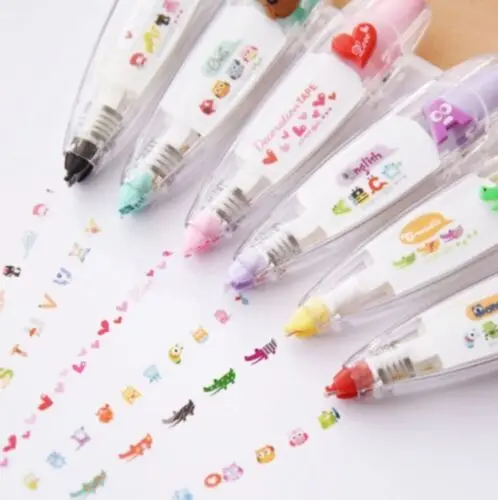 

Kawaii creative letter small fish correction belt cute sketch stationery decoration funny marker pen hand account DIY decorative