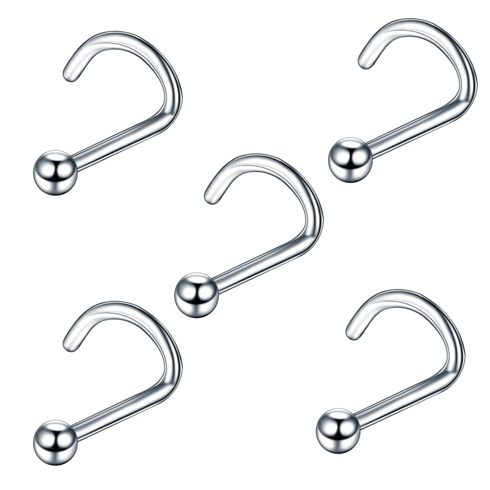5 шт./партия стальные L-образные серьги-гвоздики для пирсинга |
