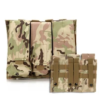 tactical molle m4 magazine pouch rifle airsoft paintball shooting mag holder triple mag bag carrier for ak47 ar15 5 56mm