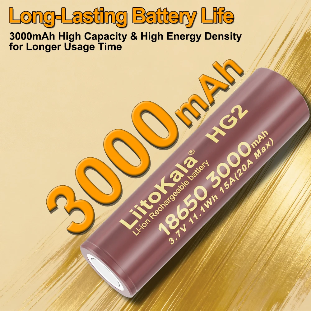 Фото Аккумулятор Li-ion 18650 MJ1 3500 мАч 3.7В 25А с зарядным устройством для электроинструментов, фонарей, DIY-проектов, использования на улице №5