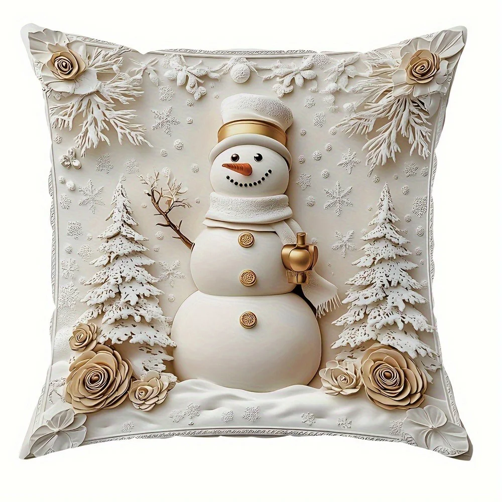 

Рождественские наволочки из полиэстера велюра