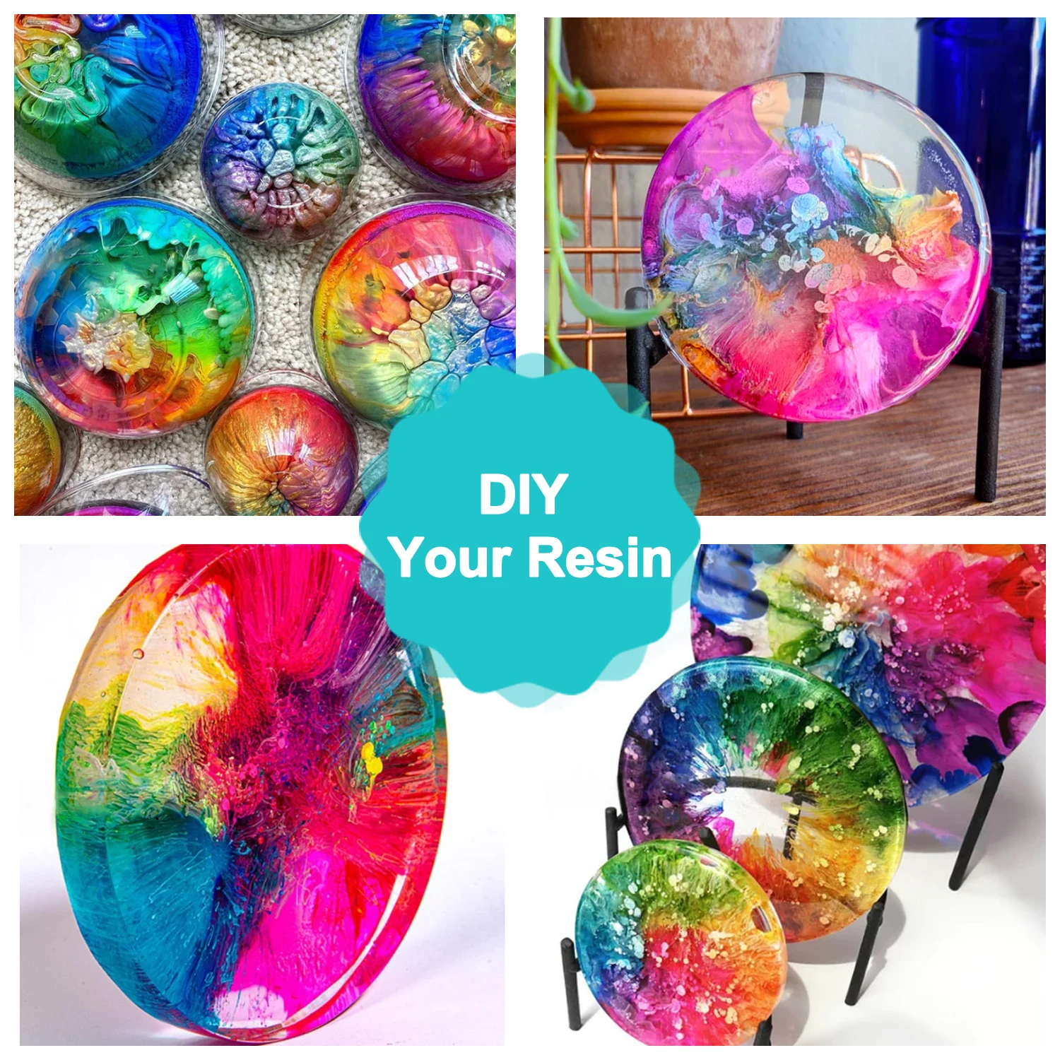 24Bottle/Set 10ml Resin Pigment Kit Candle Soap Art Ink Alcohol Colorant Dye Diffusion For UV Epoxy DIY Jewelry Making |