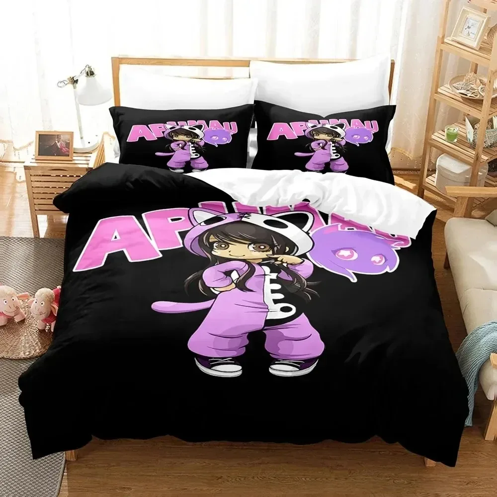 3D аниме Kawaii Girls Aphmaus комплект постельного белья для мальчиков и девочек Twin Queen Size