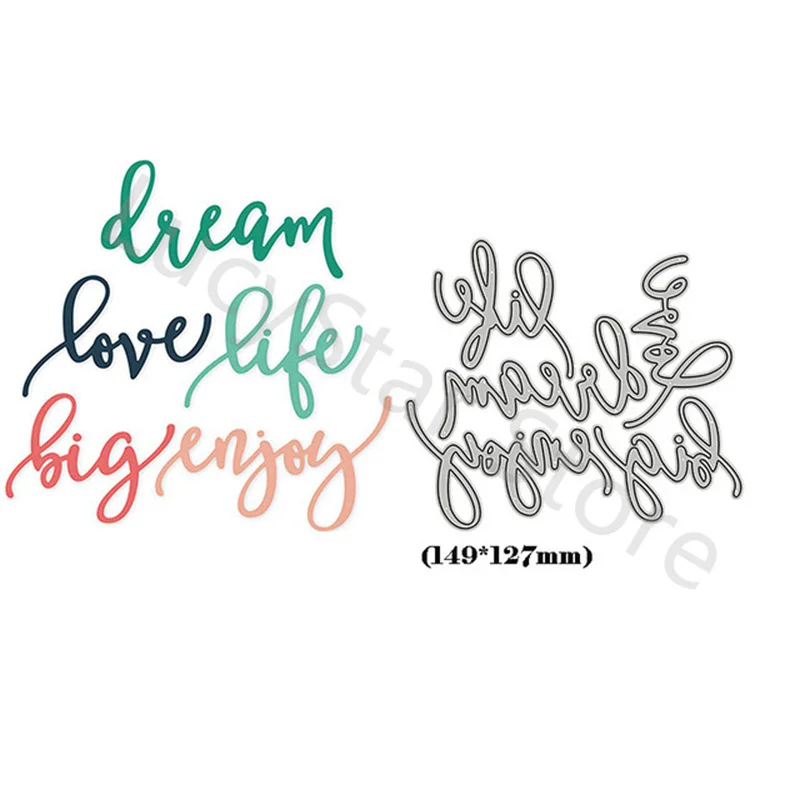 

Metal Letter Text Cutting Die Scrapbook No Stamps For Diy Scrapbooking Handmade Paper Card Embossing Photo 2022 New Arrival