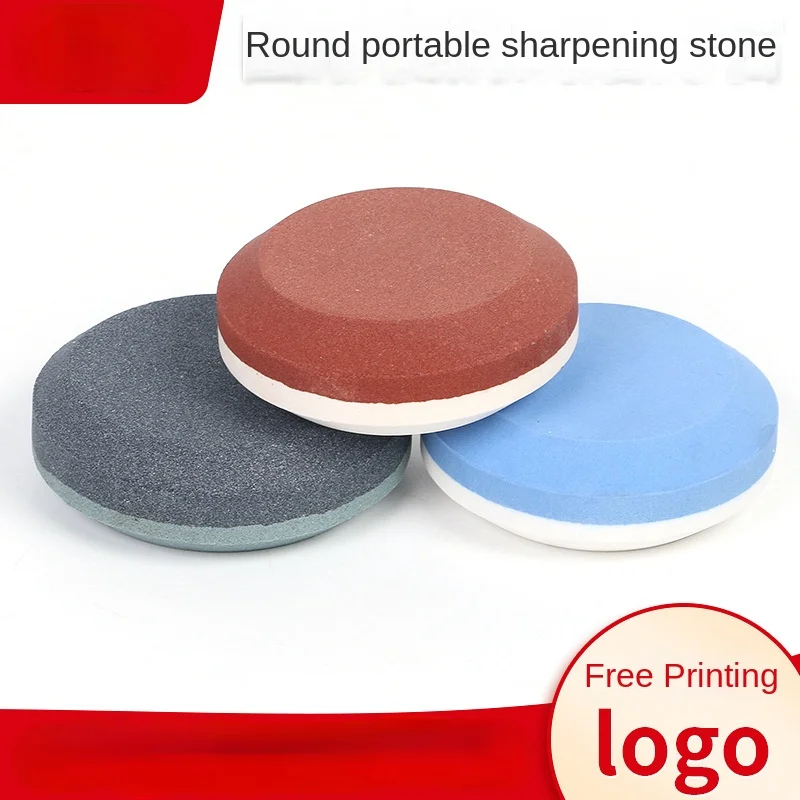 Round Sharpening Stone Fast Knife Sharpening Tool Home Oilstone Kitchen Knife Sharpener Outdoor Double-sided Sharpening Stone