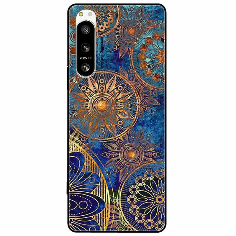 Чехол для Sony Xperia 10 V / 1 5G мягкие силиконовые задние чехлы с цветами телефона SONY