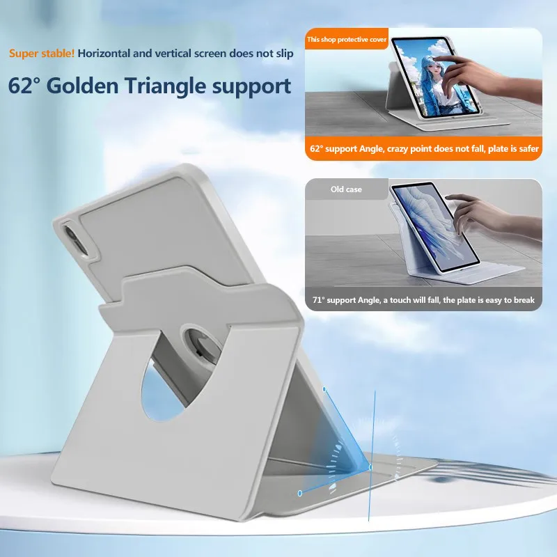 Кожаный чехол для Huawei MatePad Pro 12.2 2024 12 X Air SE 11 5 S 10 4 PaperMatte Rotation Acrylic Stand Cover