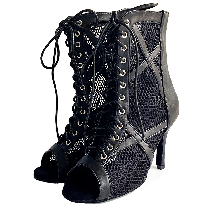 

2022 Autumn Style Latin Dance Shoes Black Leather Soft Insole High Quality Padding Insole Latin Dance Shoes Salsa Ballroom