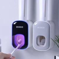 automatic toothpaste dispenser wall mounted stand home dust proof toothpaste lazy dispenser bathroom accessories set dropship