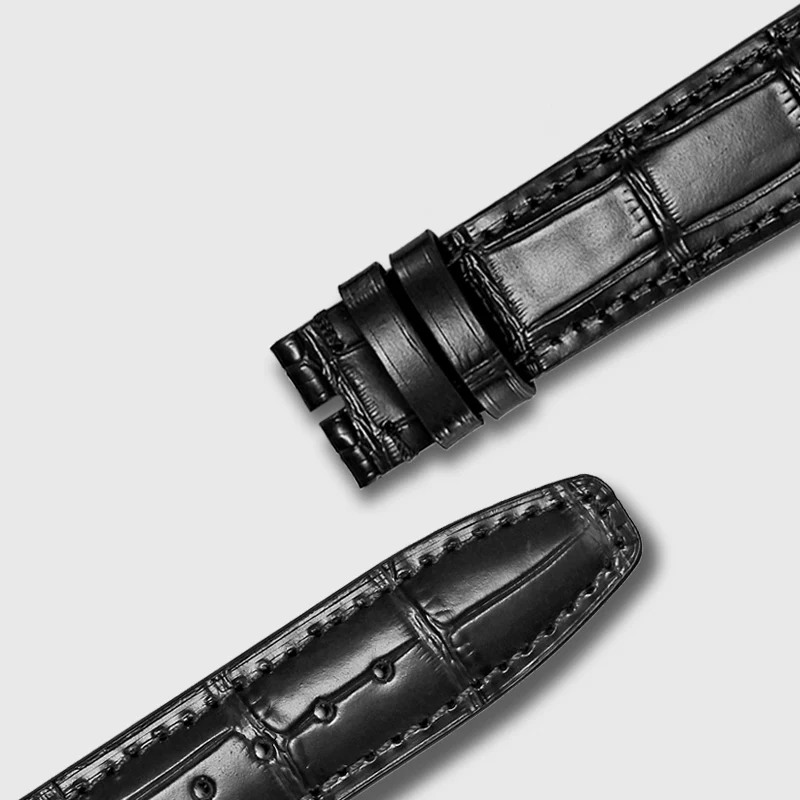 Leather Watch Band Compatible for IWC Replacement Straps Classic Alligator Texture