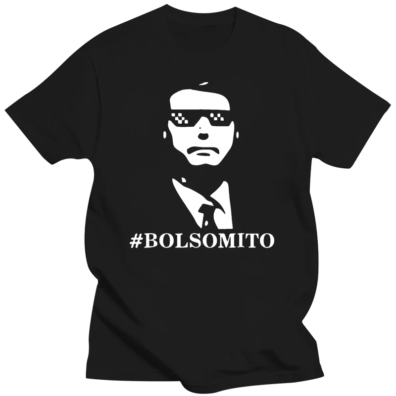 Забавная черная футболка Bolsomito Bolsonaro President 2019 большого размера