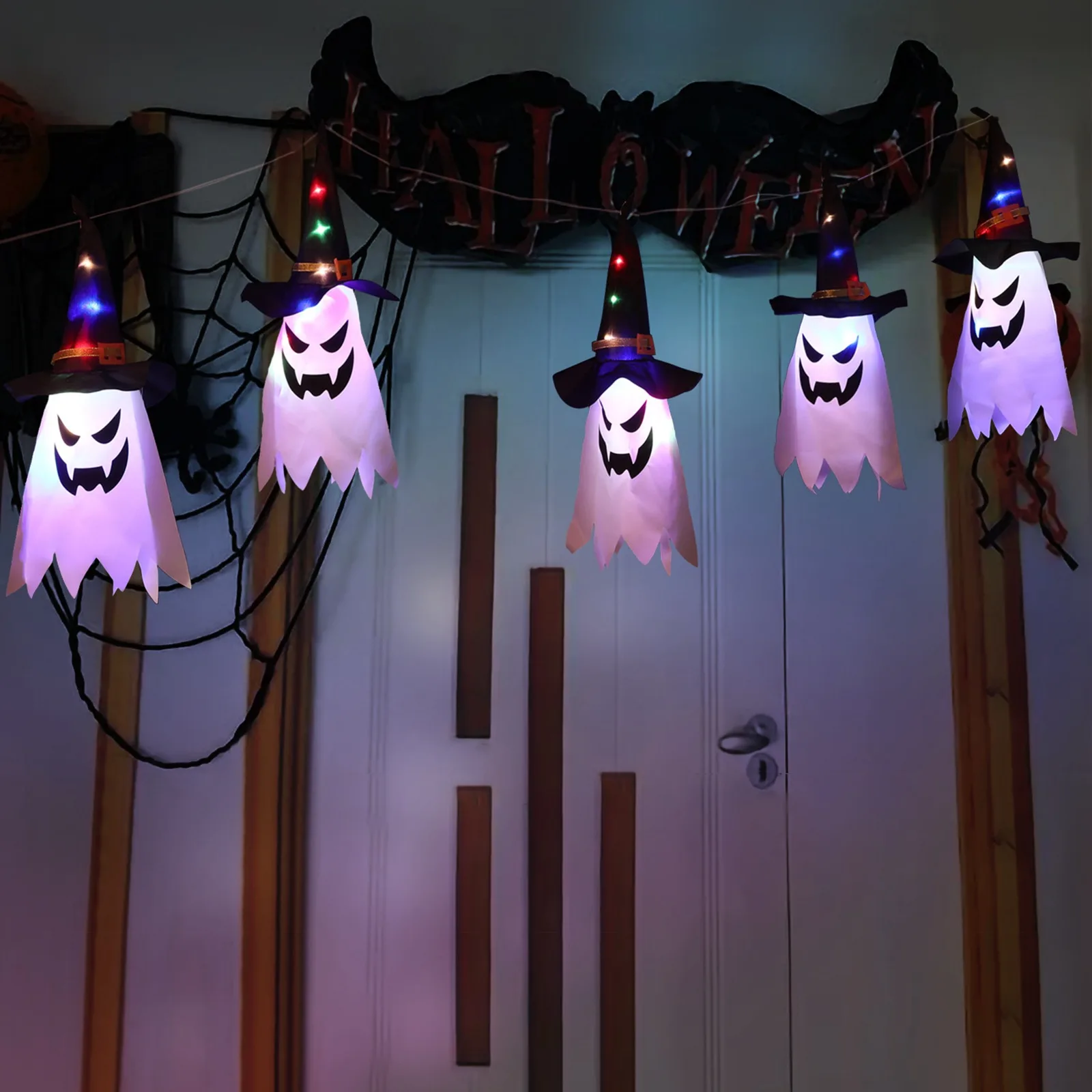 

5X Halloween LED Witch String Scary Hanging
