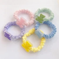 korean small bowel ring three dimensional bear hair ring hair rope princess hair rope art hair ornaments