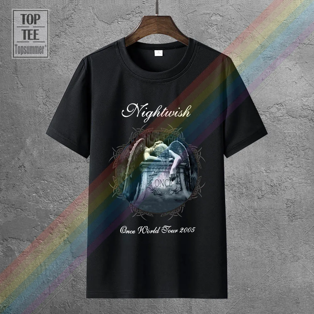 

Nightwish Once Tour Black T Shirt Within Temptation Tarja Turunen Xandria Epica 2018 Fashion Short Sleeve