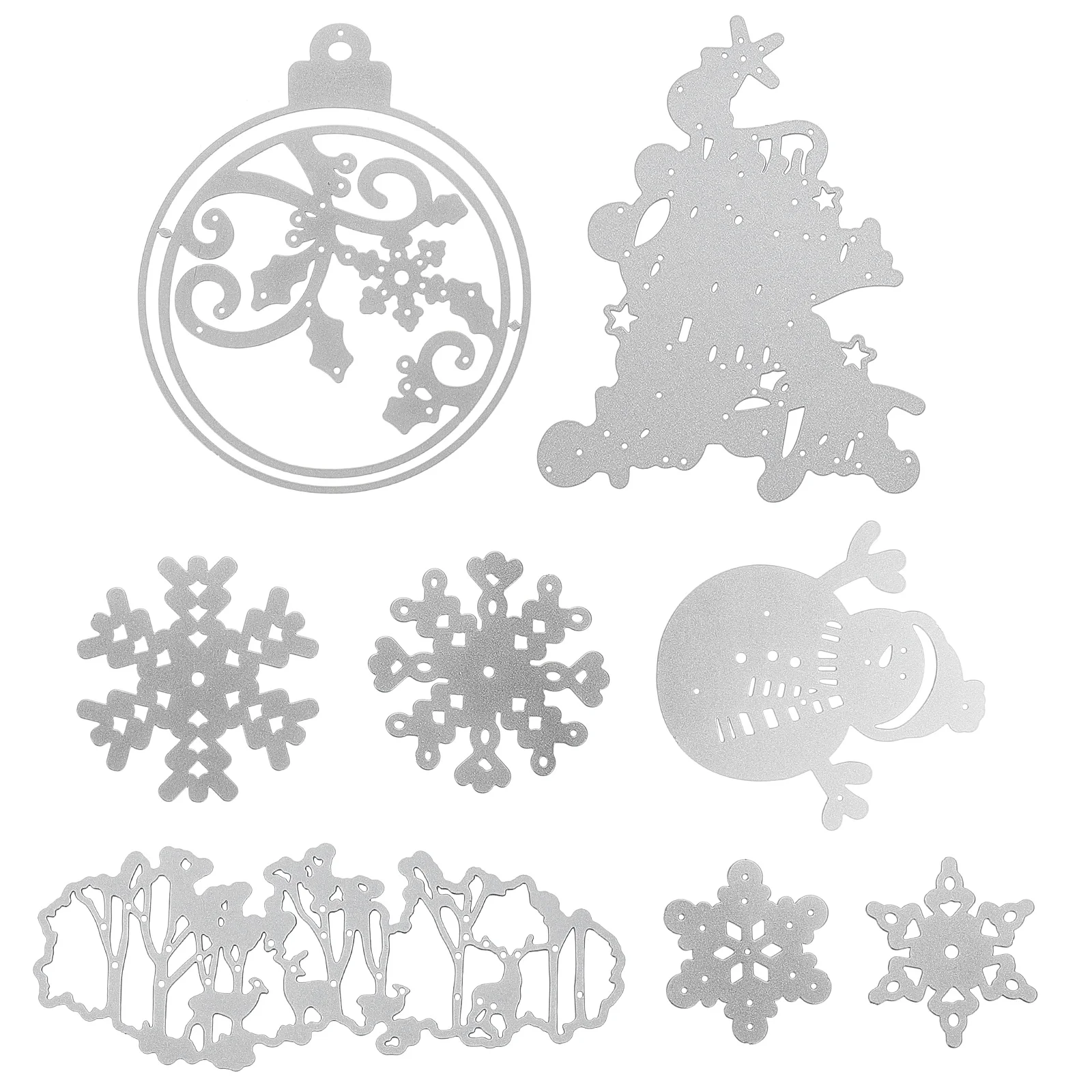 

Dies Die Cutting Christmas Cut Craft Diy Metal Stencil Cuts Xmasmakingsnowflakecarbon Steel Snowman Reindeer Decorative Tree
