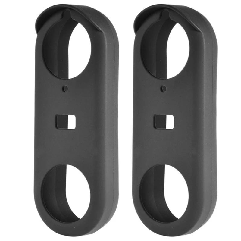 

2X Silicone Case Designed For Google Nest Hello Doorbell Cover (Black) - Full Protection Night Vision Compatible