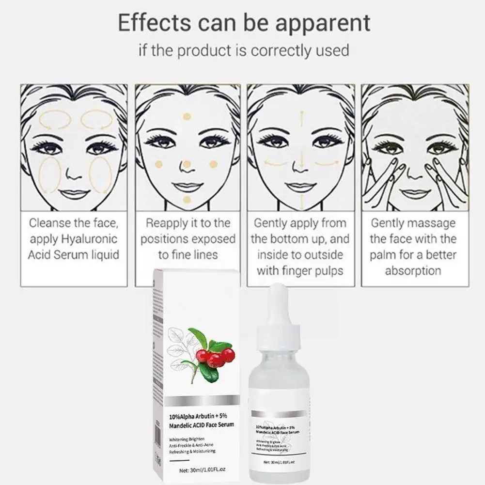 

30ml Arbutin Mandelic Acid Extract, Whitening, Moisturizing, Skin Depigmenting, Dullness Brightening Improving Tone, C1P7