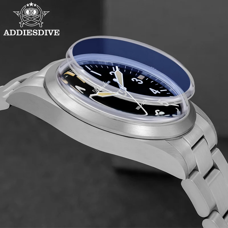 Фото ADDIESDIVE Роскошные кварцевые часы из титанового сплава VH31 с зеркальным стеклом, водонепроницаемые на 10 бар, наручные часы AD2502 Relogios Masculino №3