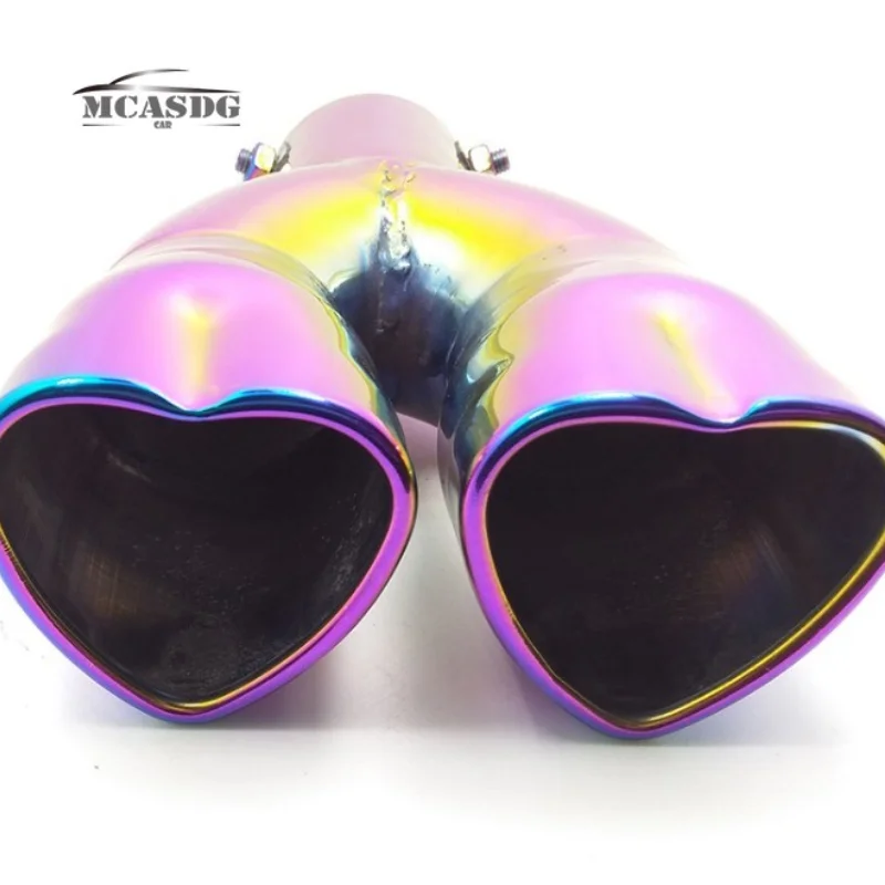 

Car Heart Shape Exhaust Muffler Tip Pipe 63mm 2.5" Inlet 205mm 8.0" Long