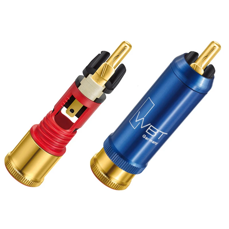

4Pieces WBT-0110Cu NextGen Copper RCA Plug Welding HiFi Audio Adapter Connector