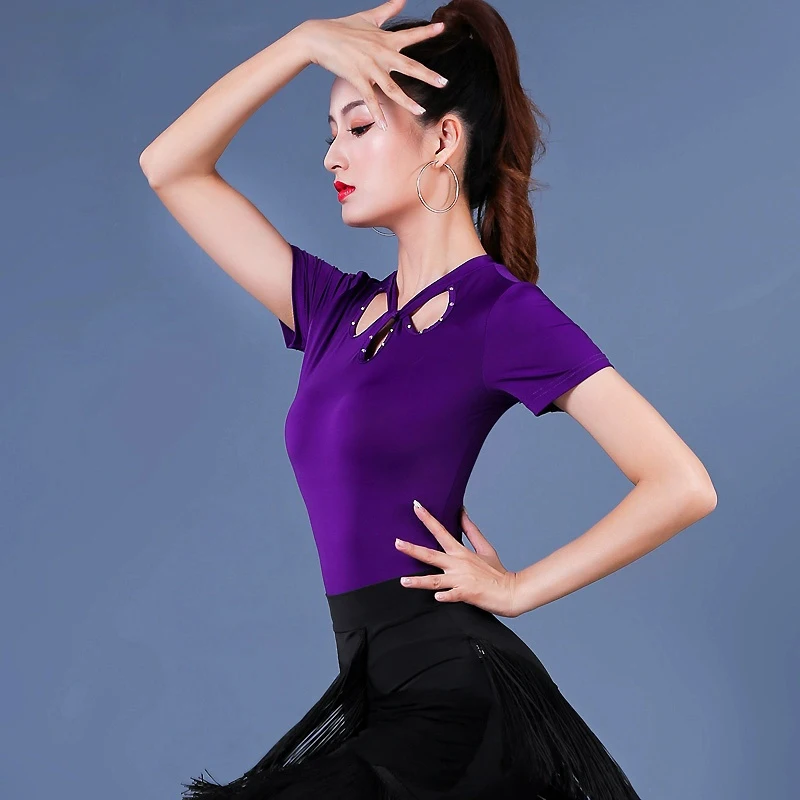 Пурпурные топы для танцев женская одежда сиамского танца женские танцевальный