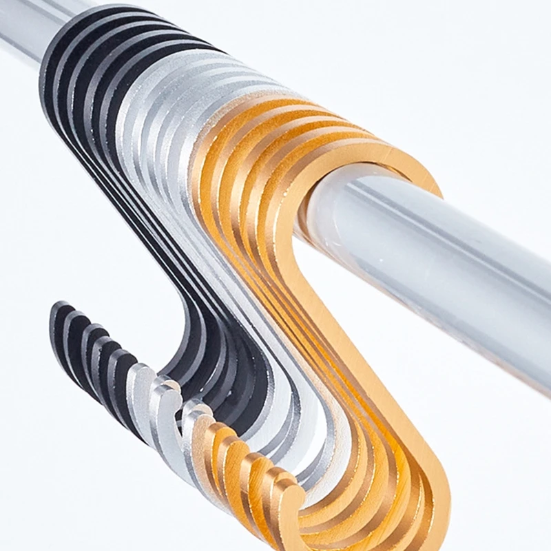 10 шт. S-образные алюминиевые крючки для одежды сумок кастрюль