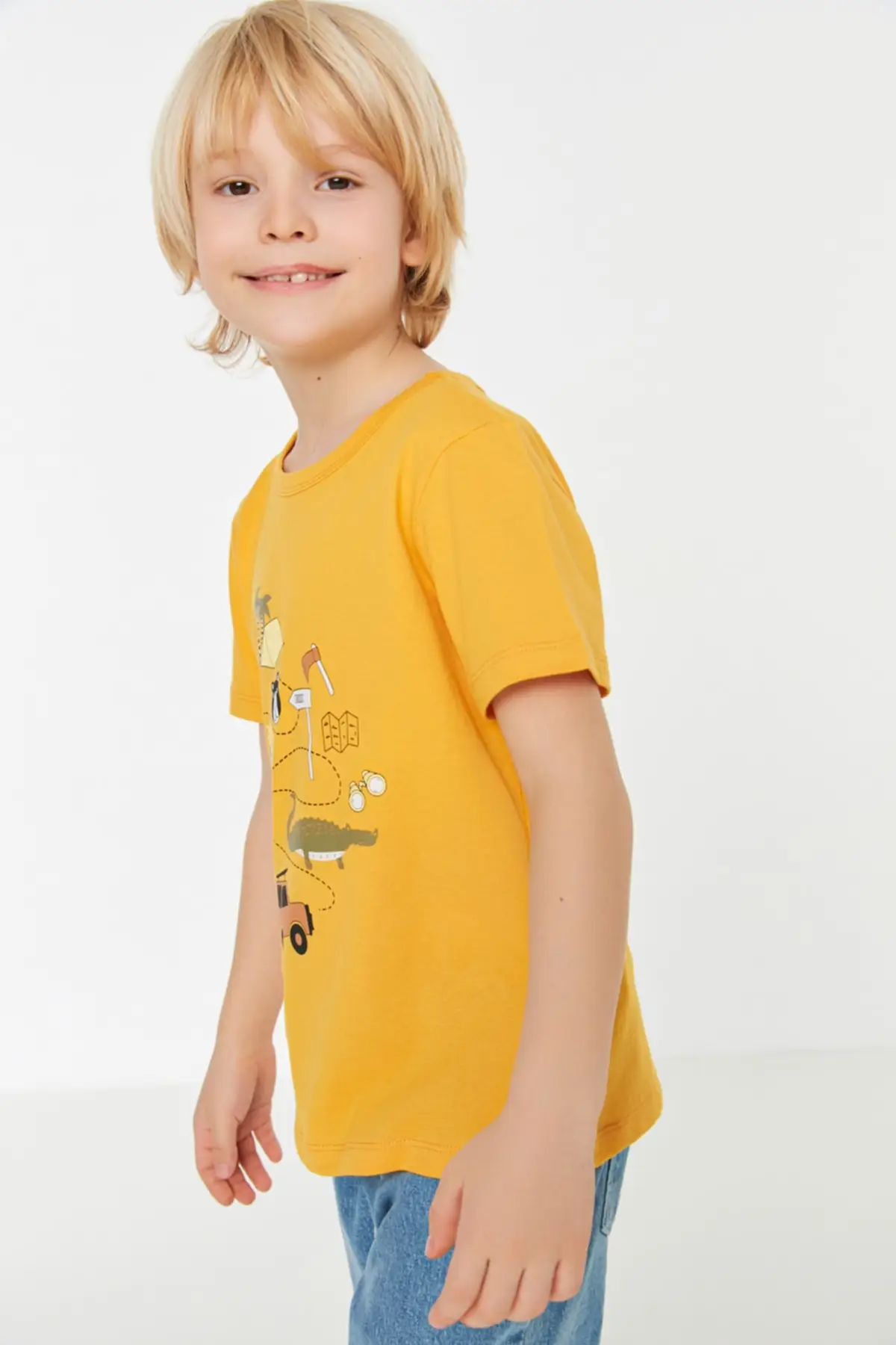 

Printed Male Child Knitted T-Shirt TKDSS22TS1253