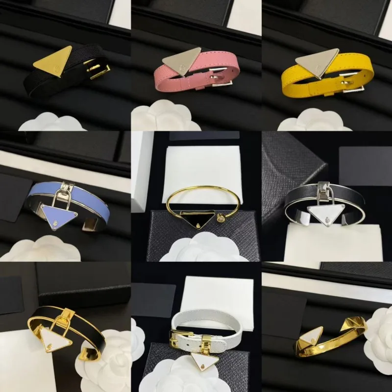 

New triangle couple bracelet luxury fashion pop women do not fade leather rope holiday gift free shipping